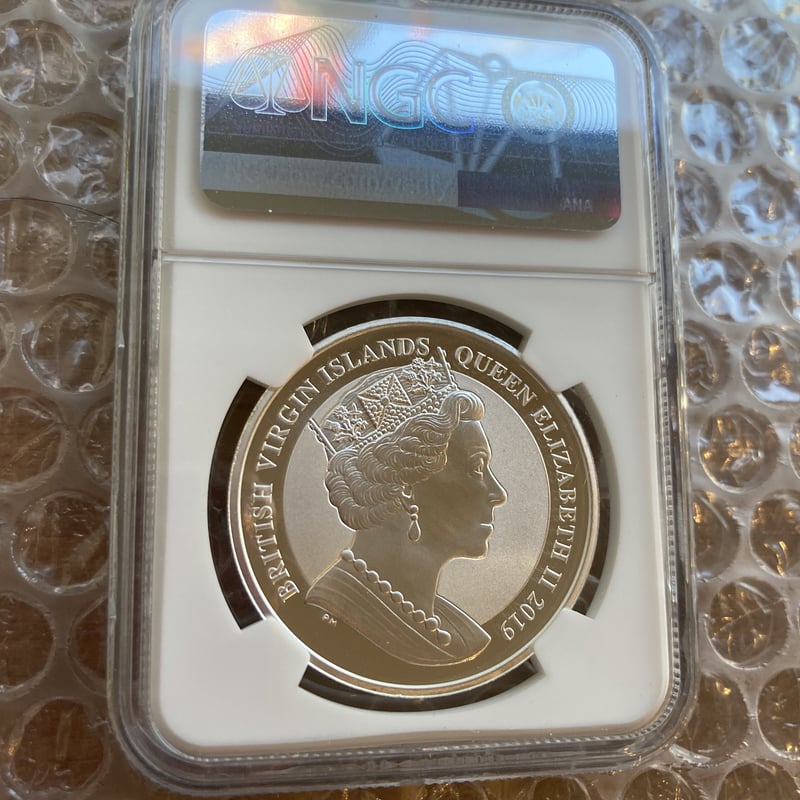 2019年 ヴァージン諸島 1ドル銀貨 ウナとライオン バージン諸島 2019PM エリザベス2世 1ドル 銀貨 NGC REVERSE PF
