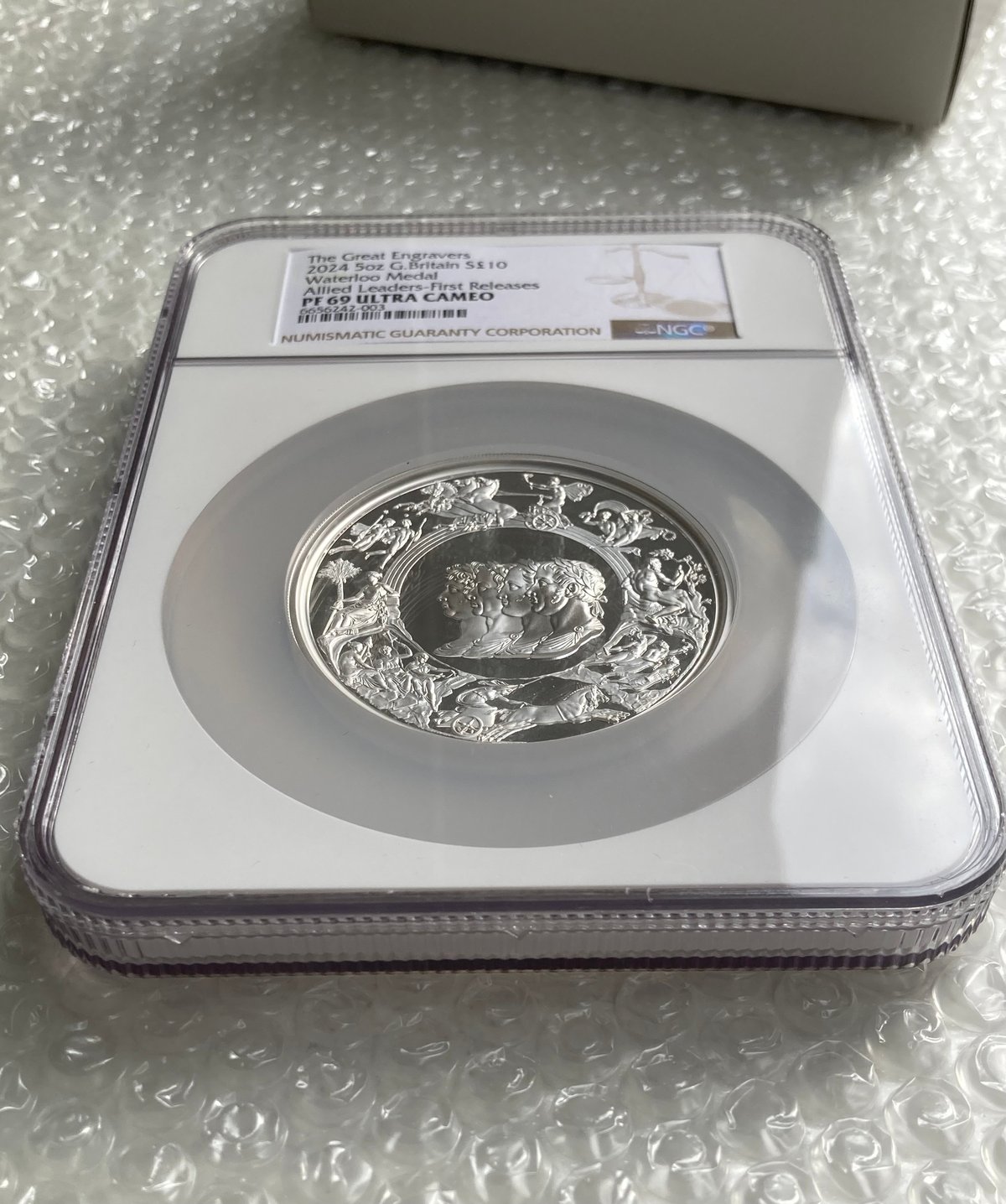 5oz・NGC鑑定PF69+FR ロイヤルミント ピストルッチ 2024年