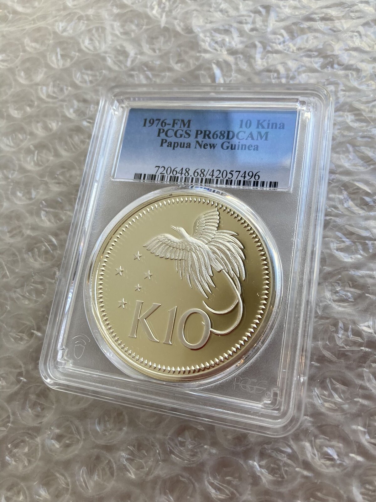 額面100キナパプアニューギニア1976年金貨（独立一周年記念）重量9.57g ...