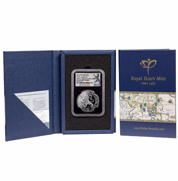 最高品位：NGC PF70 ULTRA CAMEO】 2017 Lion Dollar ライ