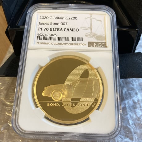 【NGC鑑定 PF70UC】第1貨2オンス金貨 ロイヤルミント 007 ジェームズ・ボンド 200ポンド金貨 プルーフコイン ゴールド 英国