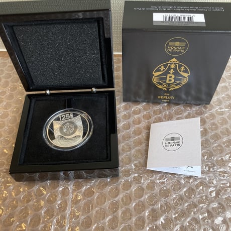 BERLUTI公式 フランス造幣局 ベルルッティ125周年記念銀貨 10ユーロ シルバー プルーフコイン フランスミント カリグラフィー 革靴