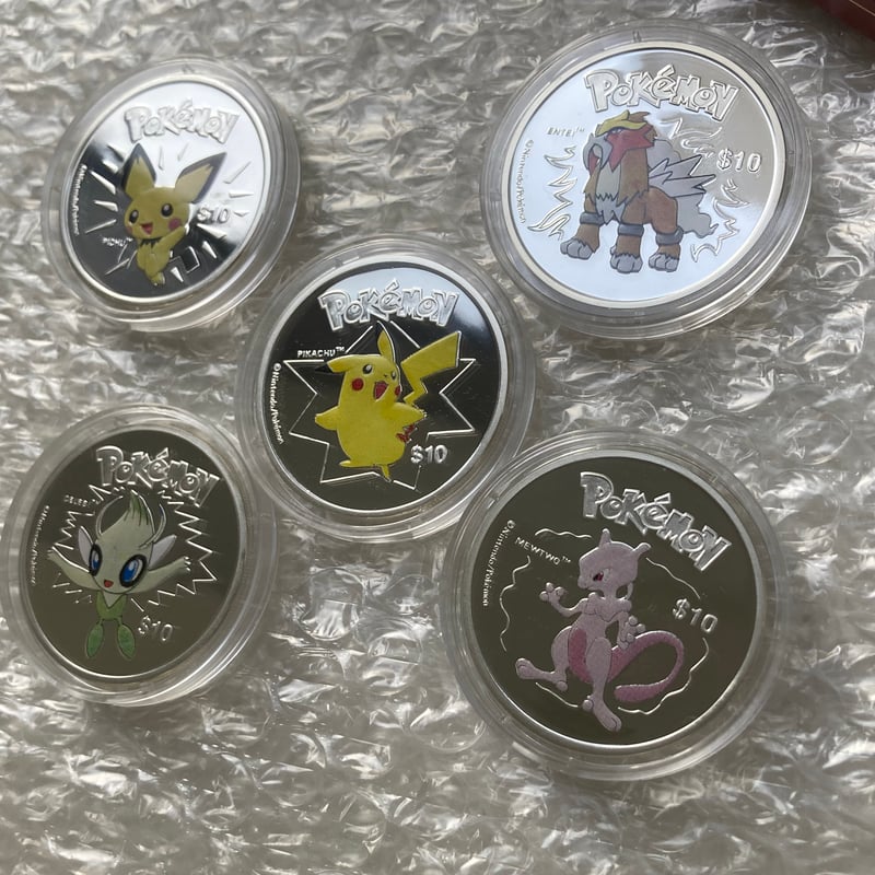 ニウエ 2002年 ポケモン ポケットモンスター 10ドル銀貨セット カラー