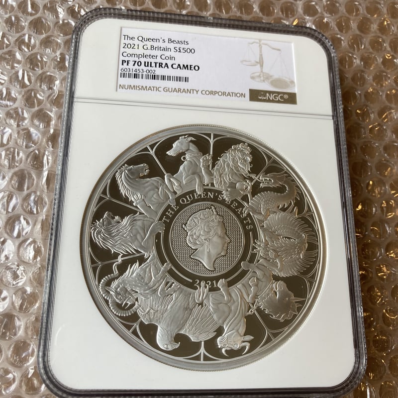 1kg銀貨・NGC70鑑定】2021 クイーンズビースト コンプリーター版 1kg銀貨・NGC70鑑定】2021 クイーンズビースト コンプリーター版