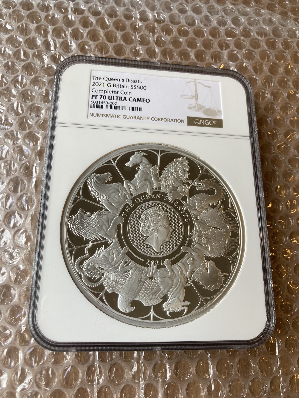 2021 クイーンズ ビースト コンプリーター £2銀貨 NGC PF69UC②-