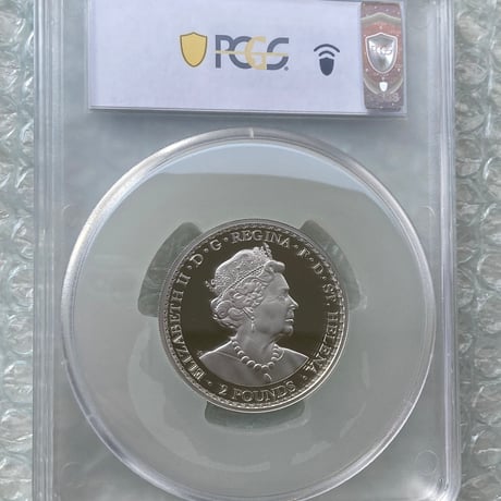 PCGS鑑定PR67 2オンス銀貨 ウナとライオン マスターピース版 2021年 イギリス領セントヘレナ造幣局 シルバープルーフコイン 大サイズスラブ
