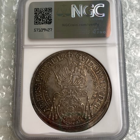 【NGC鑑定MS62】 1664年 ドイツ オーストリア ザルツブルク 子供を抱くマドンナ ターラー・ターレル銀貨 アンティークコイン DAV-3505 taler thaler
