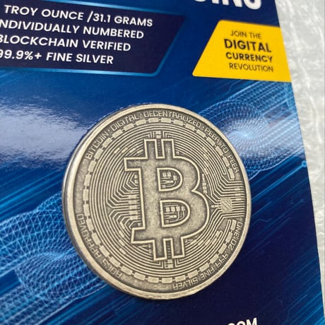 ビットコイン チャド共和国 CFAフラン 1オンス銀貨 シルバーコイン アンティーク版 暗号資産 暗号通貨 仮想通貨 クリプトアセット Bitcoin