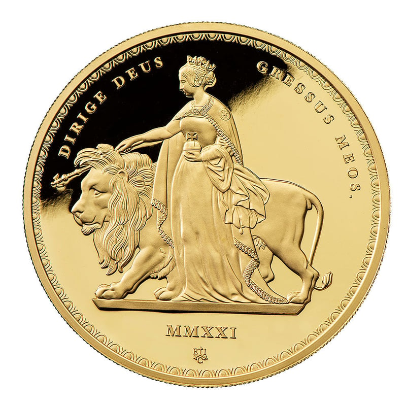 ウナとライオン／プルーフ金貨【Gold Proof Coin】(箱付き)品