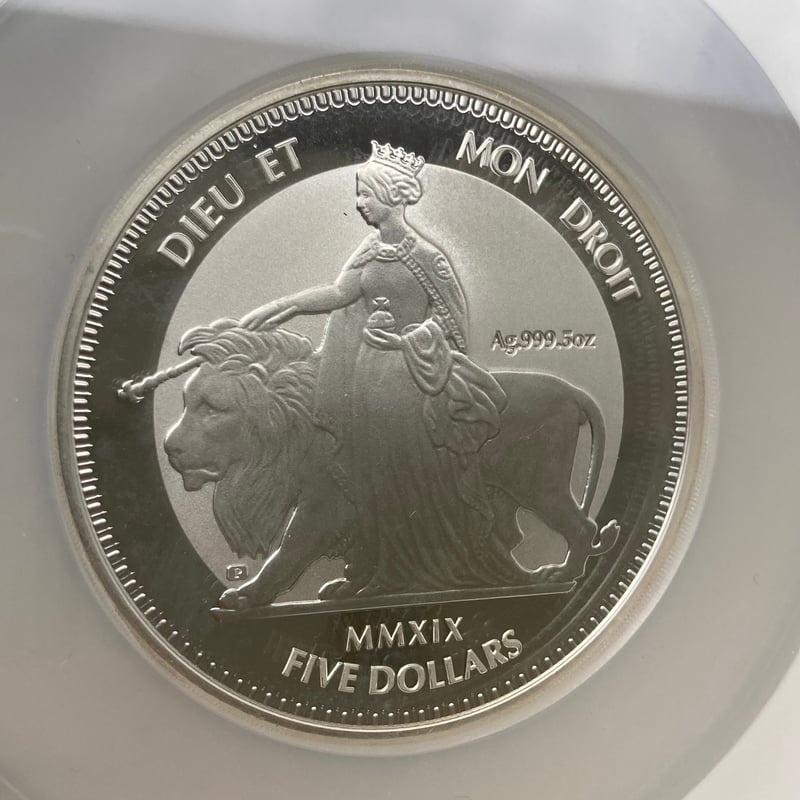 NGC鑑定MS66】 5オンス ウナとライオン 2019 イギリス領 ヴァージン