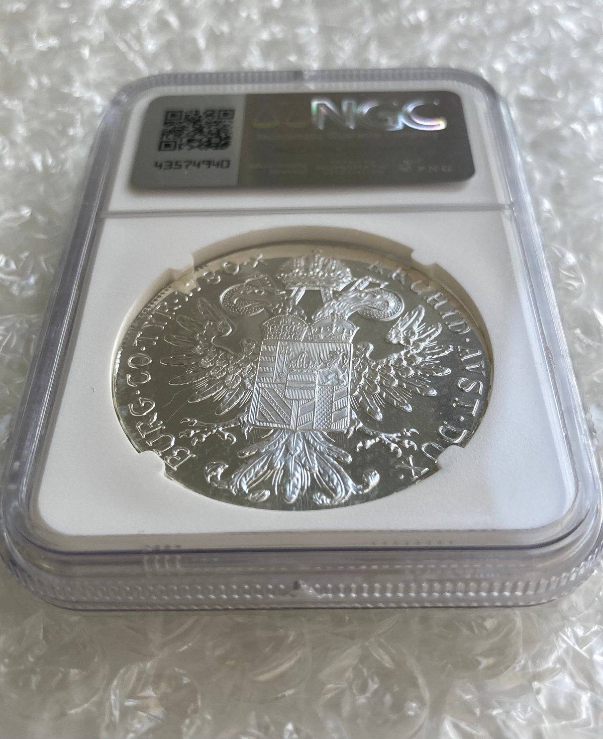 NGC鑑定PF67】プルーフ表記 1780年付 マリアテレジア ターラー銀貨