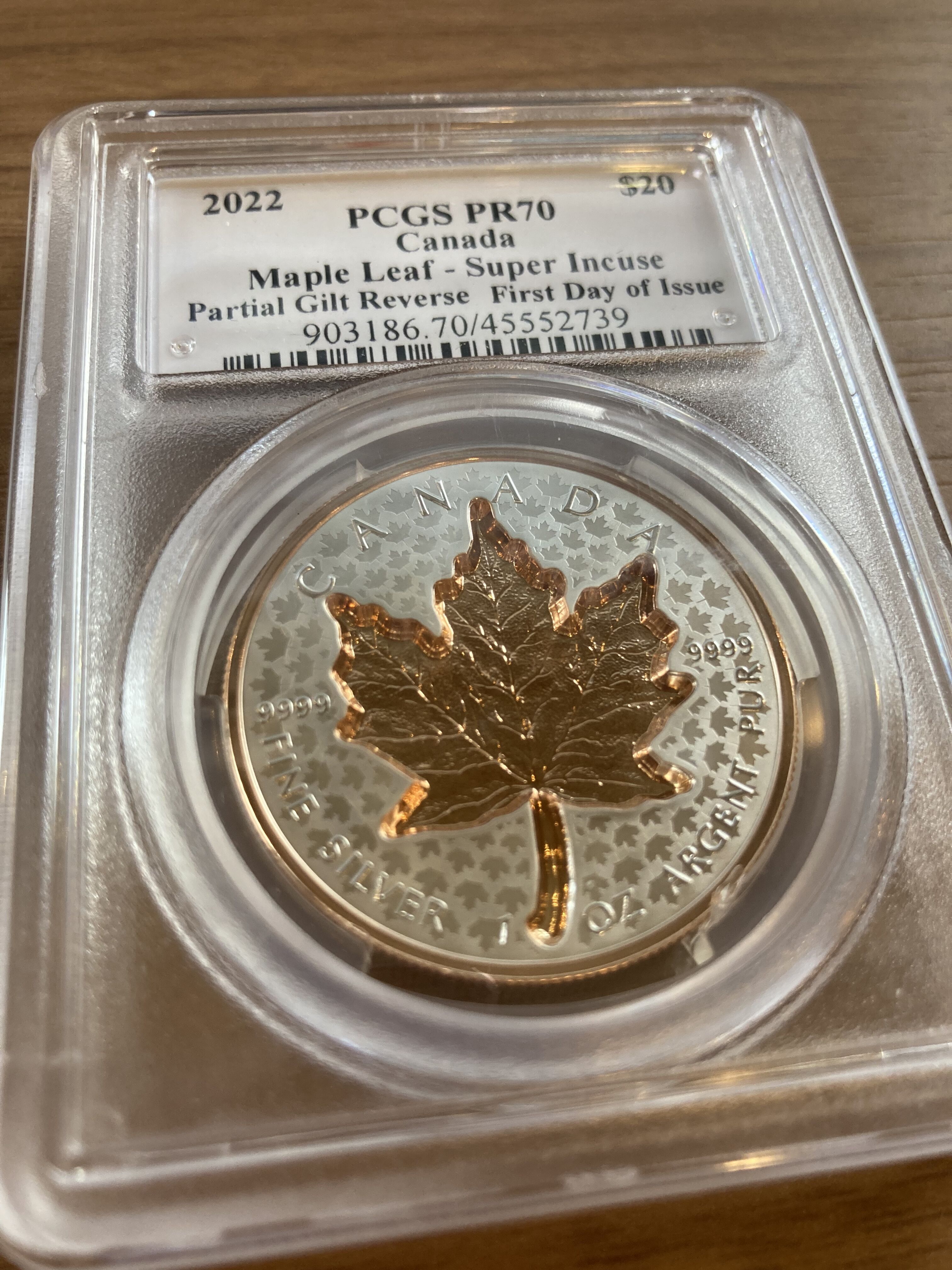 【保証】PCGS カナダメープルリーフ　銀貨1オンス9999 original