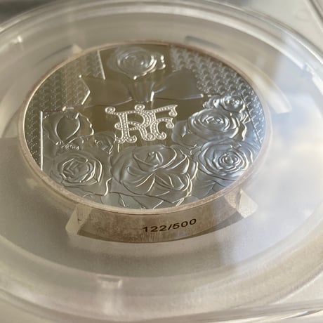 【PCGS鑑定PR69】Dior公式 ディオール 5オンス銀貨 50ユーロ シルバープルーフコイン フランス造幣局 フレンチミント ミスディオールモチーフ 香水 瓶 ボトル french mint