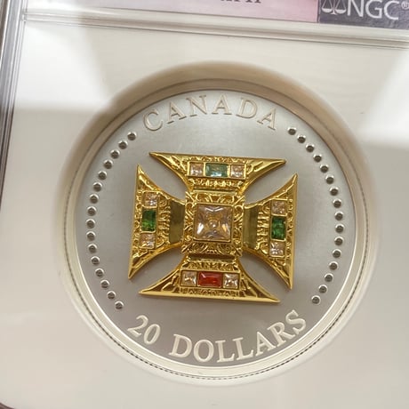 ※箱あり　NGC鑑定PF70 カナダ造幣局 聖エドワード王冠・クラウン銀貨 2023年 マットプルーフシルバーコイン 20ドル ロイヤル カナディアンミント エリザベス女王