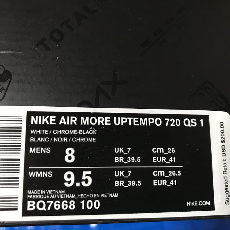 海外限定 【新品】Nike AIR MORE UPTEMPO 720 QS1 ナイキ