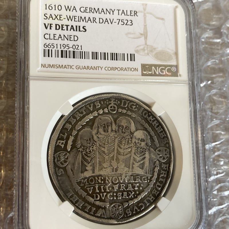 1610年 ザクセン・ワイマール ターラー銀貨 アンティークコイン 1610年 ザクセン・ワイマール ターラー銀貨 アンティークコイン