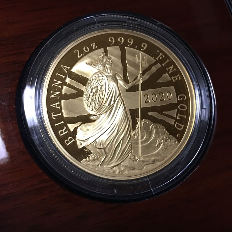 2020年 イギリス ブリタニア プルーフ金貨 BOX ＆ COA 元箱 証明書 2020年 イギリス ブリタニア プルーフ金貨 BOX ＆ COA 元箱 証明