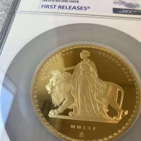 NGC70鑑定・PF70UC+FR 発行30枚 ウナとライオン 2021年 セントヘレナ マスターピース 5オンス 金貨 ゴールド プルーフコイン