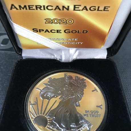 【新品】2020 アメリカイーグル リバティ スペースゴールド版 Space Gold Edition 銀貨 コイン シルバー 発行枚数500枚