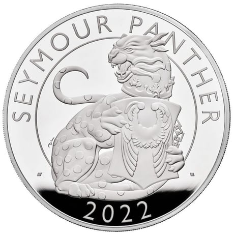 【2kg銀貨】 2022 ロイヤルテューダービースト シーモアのパンサー・豹 2キログラム 1,000ポンド銀貨 シルバープルーフコイン チューダー ロイヤルミント