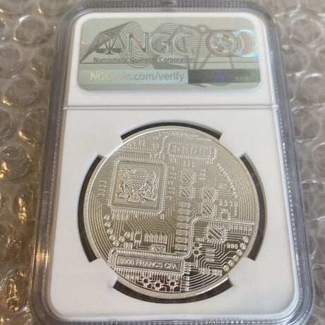 【NGC鑑定PF69】イーサリアム チャド共和国 CFAフラン 1オンス 銀貨 プルーフ版 シルバーコイン 暗号資産 暗号通貨 仮想通貨 クリプトアセット Ethereum