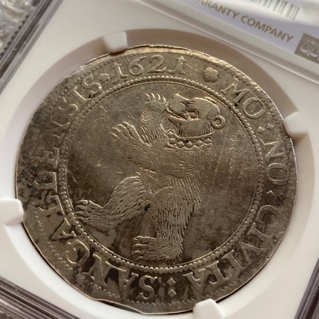 スイス 1621年 熊図 ベア 1ターラー銀貨 NGC鑑定XF Details Cleaned ターレル シルバーコイン アンティークコイン Switzerland Thaler Taler