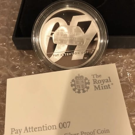 【第2貨・1オンス銀貨】2020年 007 ジェームズ・ボンド 2ポンド銀貨 1オンス プルーフコイン シルバー ロイヤルミント イギリス 英国 箱ケースあり