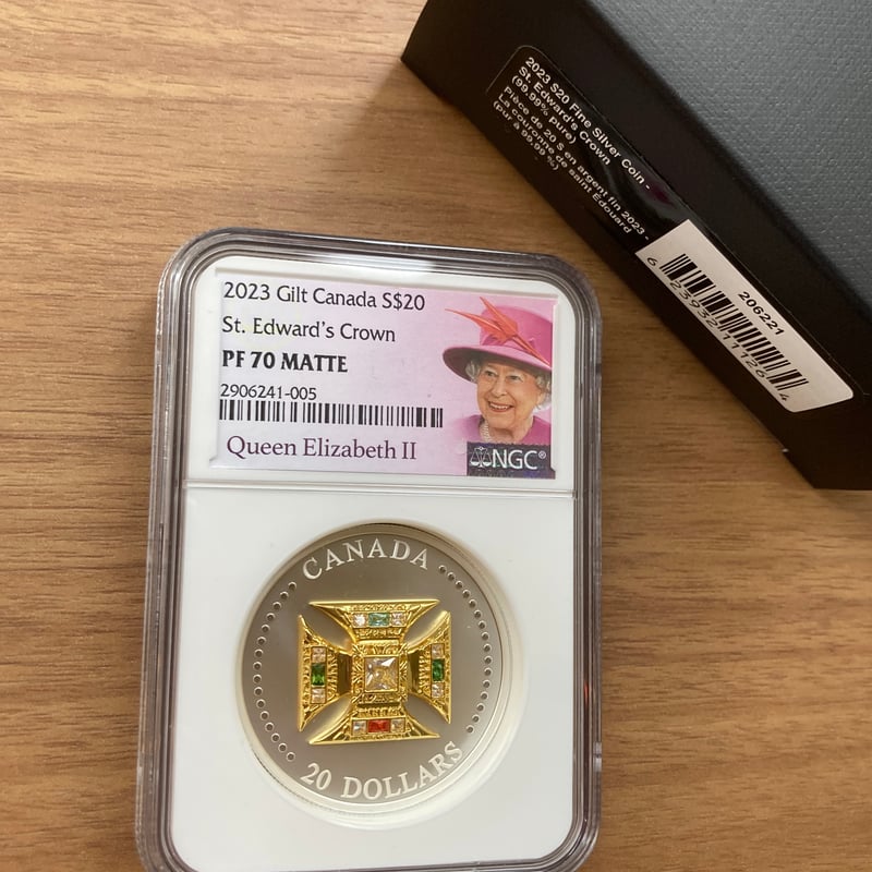箱あり NGC鑑定PF70 カナダ造幣局 聖エドワード王冠・クラウン 箱あり NGC鑑定PF70 カナダ造幣局 聖エドワード王冠・クラウン