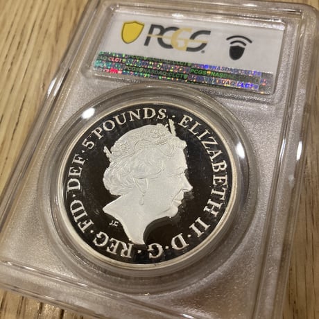 【PCGS最高鑑定・ピエフォー】2017 キングクヌート 戴冠1000周年 £5銀貨 シルバープルーフコイン イギリス 英国 ロイヤルミント カヌート Royal Mint Piedfort