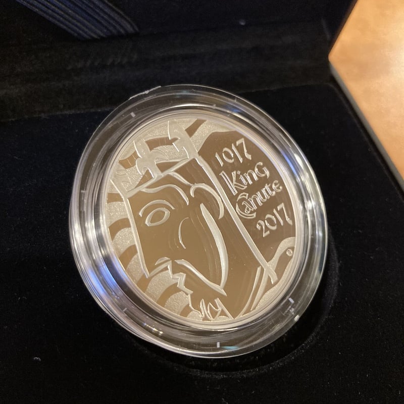 美品 【ピエフォー版】2017 キングクヌート 戴冠1000周年 5ポンド銀貨 