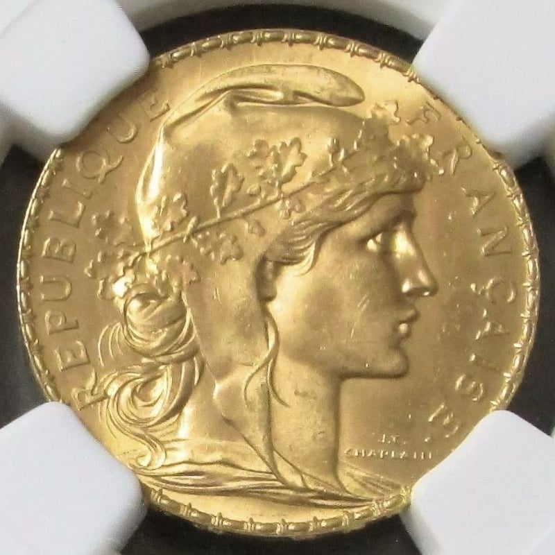 NGC MS65】フランス 1912年 20フラン ルースター金貨 コイン ゴールド