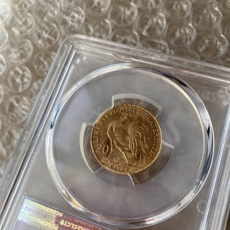 【1908年・PCGS MS66+】フランス 20フラン ルースター金貨 ゴールド アンティークコイン 聖マリアンヌ フレンチミント 1908 FRANCE G20F ROOSTER
