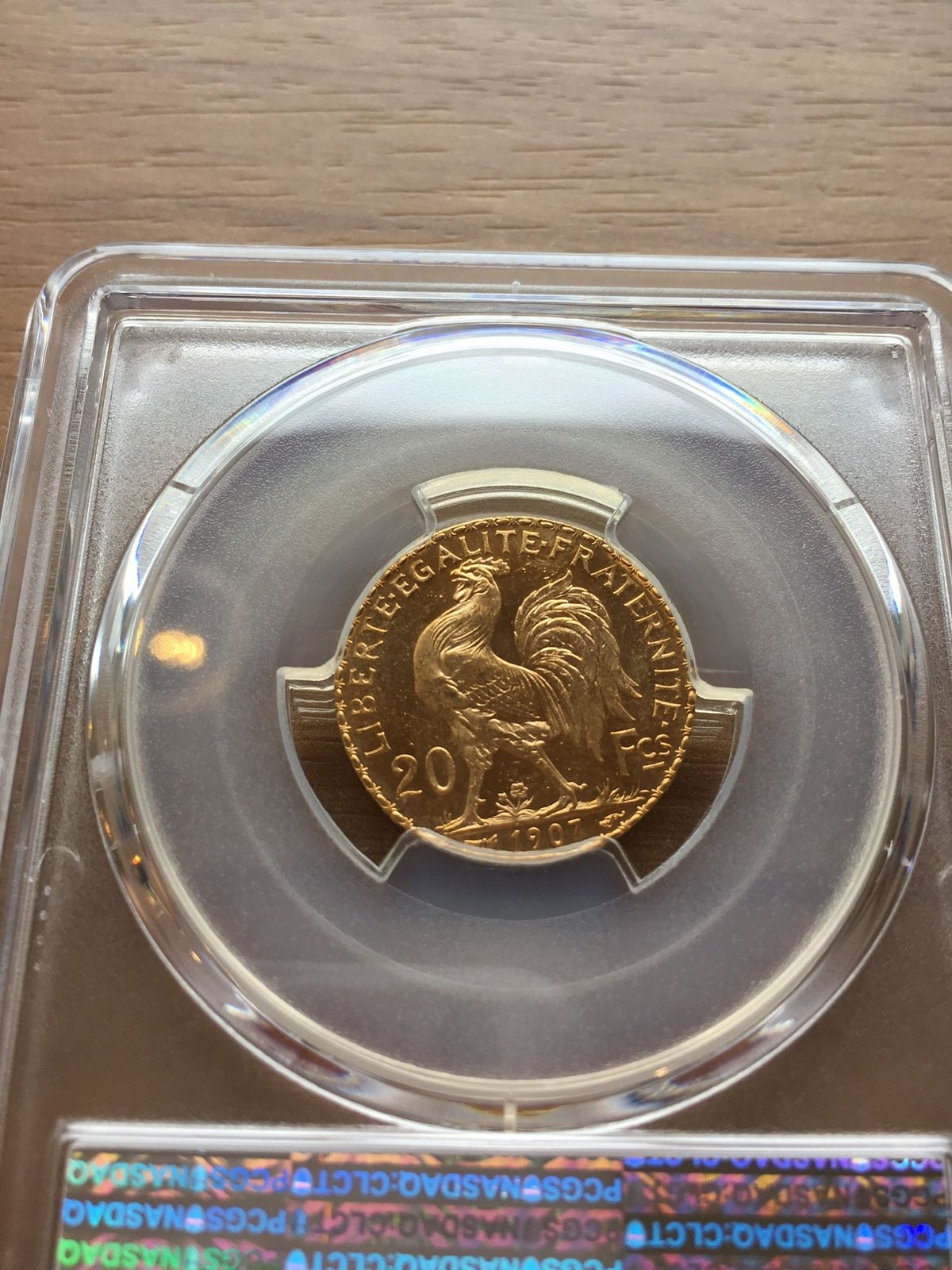 PCGS MS66+】フランス 1907年 20フラン ルースター金貨 コイン 