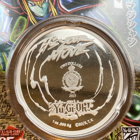 【25周年記念版】 遊戯王 ダーク（ブラック）・マジシャン ニウエ国 2023年 1オンス 2ドル銀貨 シルバーコイン 武藤遊戯  ※トレカ・トレーディングカードではない
