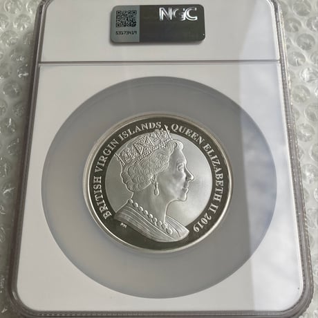 【NGC鑑定MS66】 5オンス ウナとライオン 2019 イギリス領 ヴァージン諸島 5ドル銀貨 5oz シルバーコイン 英国 BVI Una Lion BU版