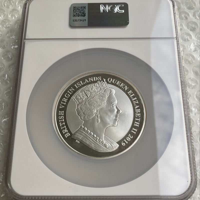 NGC鑑定MS66】 5オンス ウナとライオン 2019 イギリス領 ヴァージン