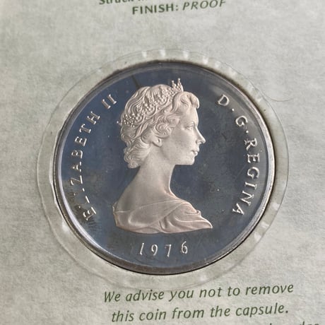 1976年 タークス・カイコス諸島 イギリス領 ヴィクトリア女王 20クラウン銀貨 シルバーコイン 裏面エリザベス女王 本