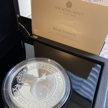 【5オンス銀貨】ジェームズ1世 2022年 ロイヤルミント イギリス スチュアート朝  英国君主 コレクション 10ポンド プルーフシルバーコイン ジェームス Royal Mint