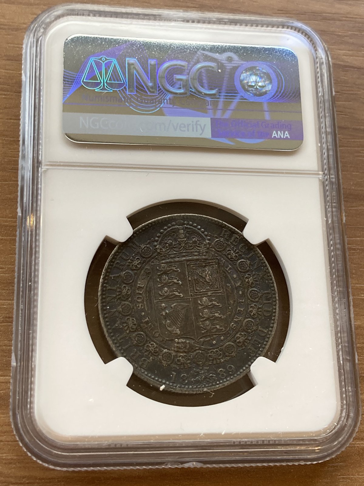 希少レア】1875年イギリスヴィクトリアハーフクラウン銀貨XF40