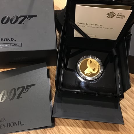 【第1貨・1オンス】 007 ジェームズ・ボンド 100ポンド金貨 プルーフコイン ゴールド 2020年 英国 ロイヤルミント James Bond