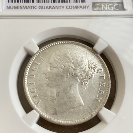 【1840年・ヴィクトリア女王ヤングヘッド】NGC鑑定MS62 英領インド 1ルピー銀貨 シルバーコイン 英国 イギリス アンティークコイン