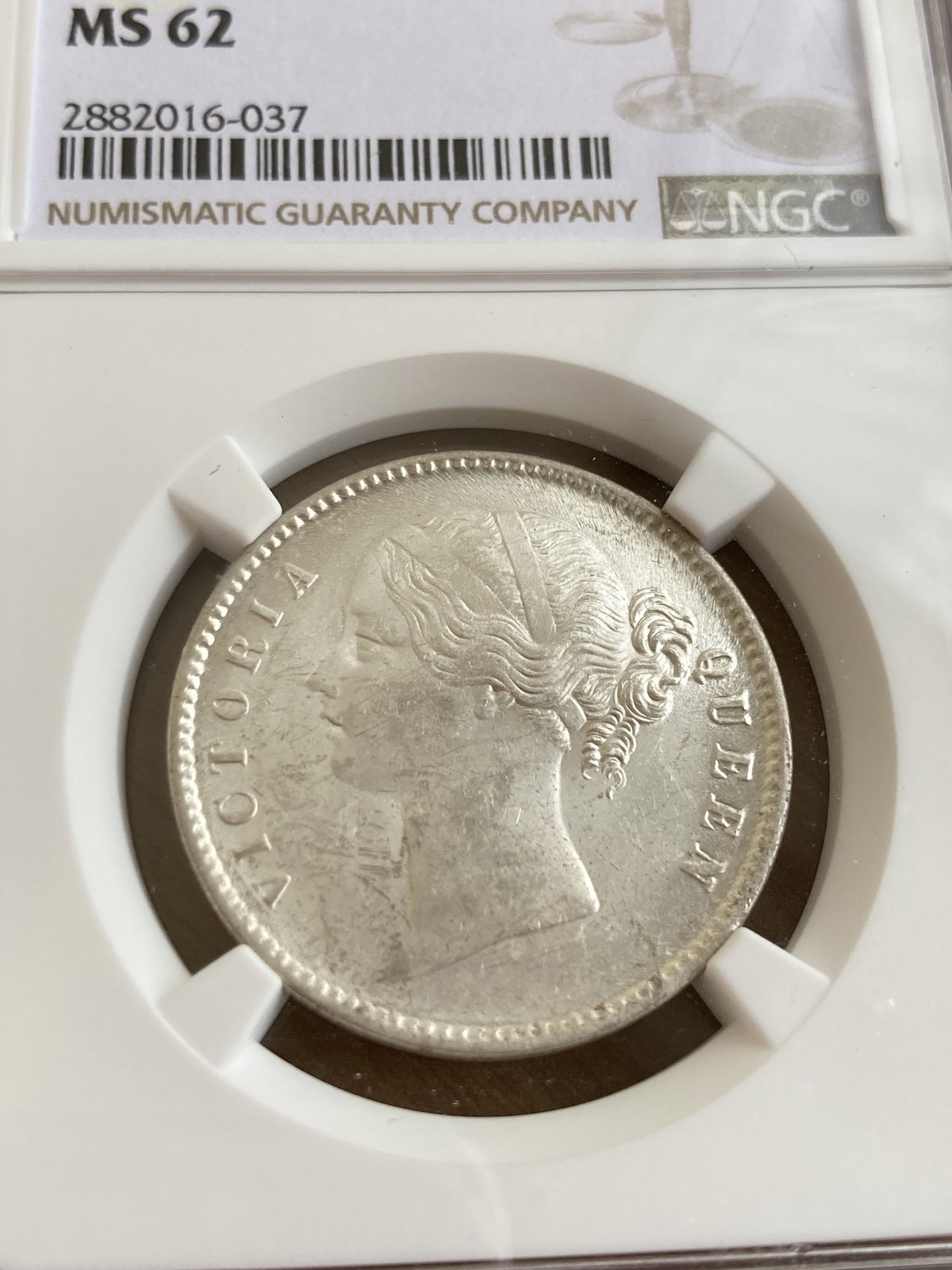 ms63 英領 インド ルピー 銀貨 1840 ヴィクトリア NGC PCGS - コレクション