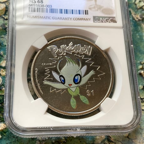 【TopPop‼︎ NGC鑑定MS69】ニウエ 2002年 ポケモン セレビィ カラー版 1ドル ニッケルコイン Pokemon CELEBI ※ポケカ・トレカのようなコレクタブル投資にも