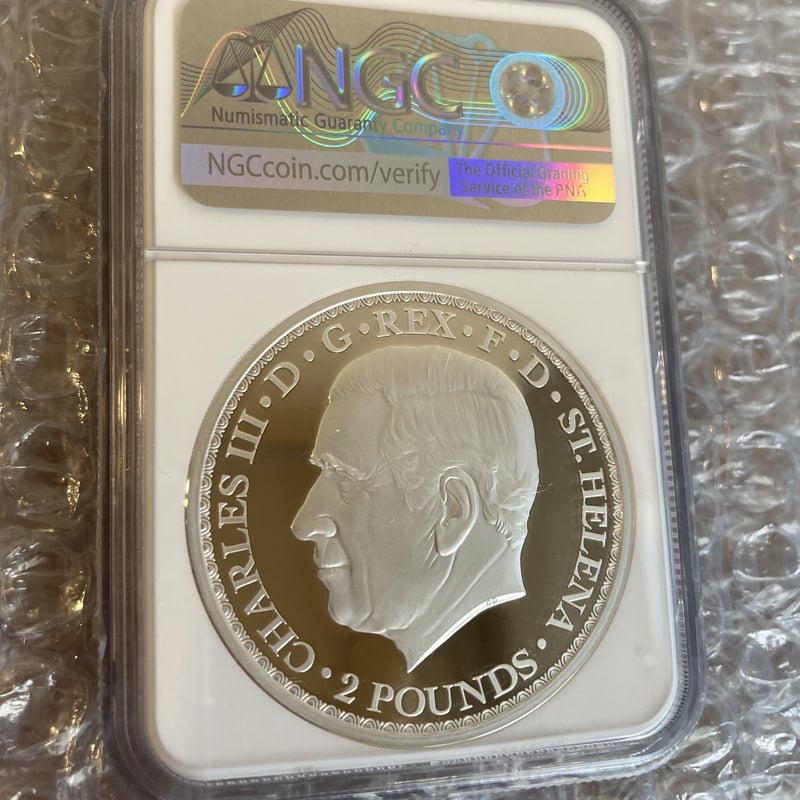 NGCウナとライオン 2023 プルーフ銀貨2オンス