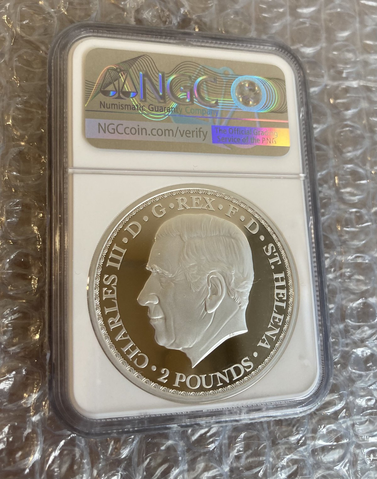 2オンス銀貨 最新2023年度 NGC鑑定PF70+FR ウナとライオン イギリス領