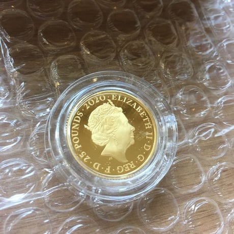 【金7.8g】2020年 ロイヤルミント 伝説のミュージシャンシリーズ エルトン・ジョン 1/4オンス 25ポンド金貨 プルーフコイン 箱ケースあり ELTON JOHN