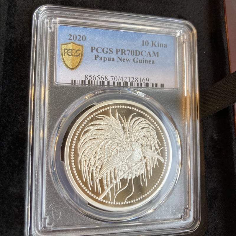 PCGS PR70DCAM】2020 パプアニューギニア 極楽鳥 10キナ 1オンス 銀貨