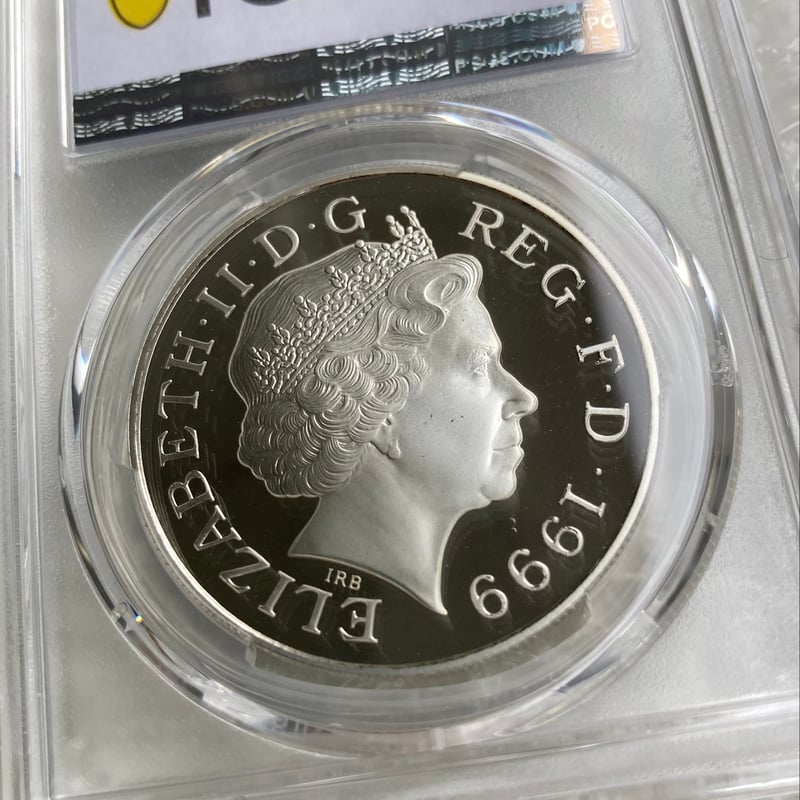 PCGS鑑定PR69DCAM 1999年 イギリス ダイアナ妃追悼祈念 5ポンド銀貨 S
