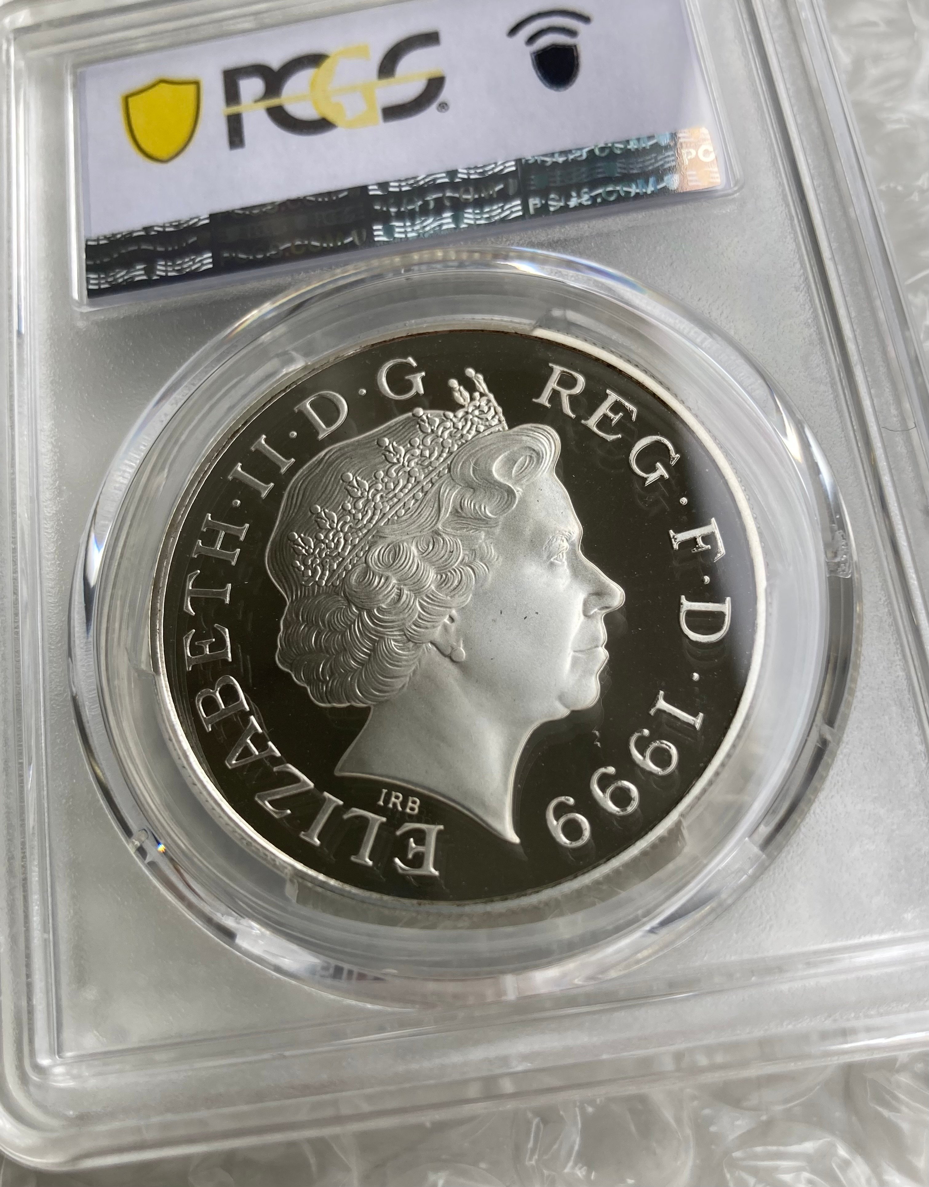 イギリス☆ダイアナ妃追悼記念5ポンド銀貨／1999年／PCGS PR68DCAM PCGS鑑定PR69DCAM 1999年 イギリス ダイアナ妃追悼祈念 5ポンド銀貨 S