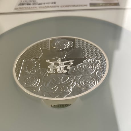 【NGC鑑定PF69】Dior公式 ディオール 5オンス銀貨 50ユーロ シルバープルーフコイン フランス造幣局 フレンチミント ミスディオールモチーフ 香水 瓶 ボトル